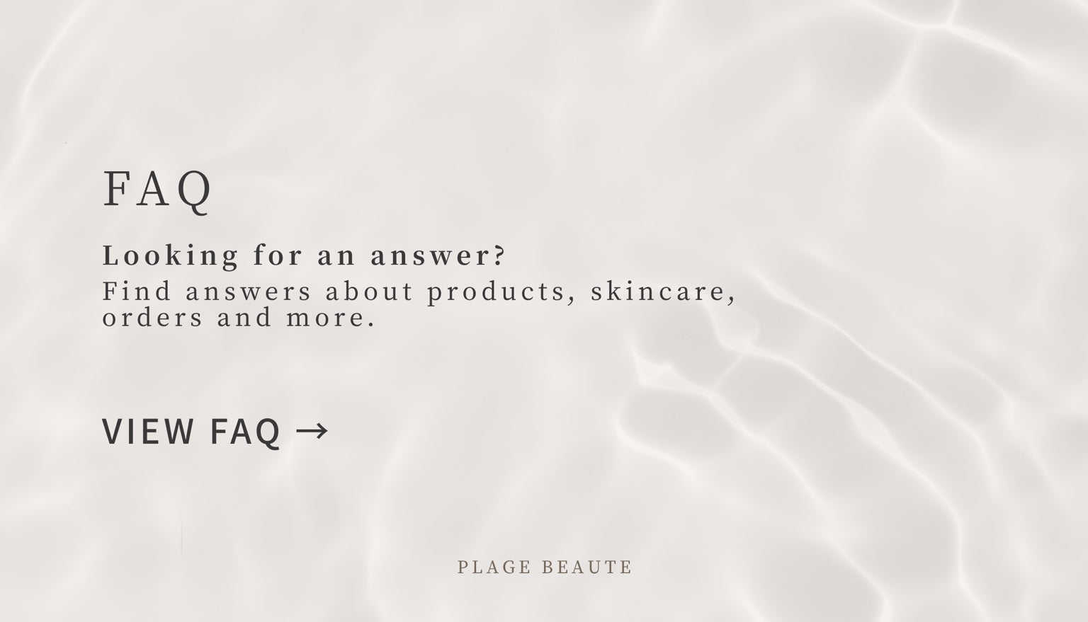 Plage beaute FAQ
